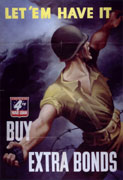 WWII propaganda poster - extra bonds