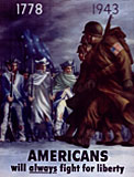 WWII propaganda poster - fight for liberty