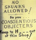 no skunks allowed sign