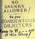 no skunks allowed sign